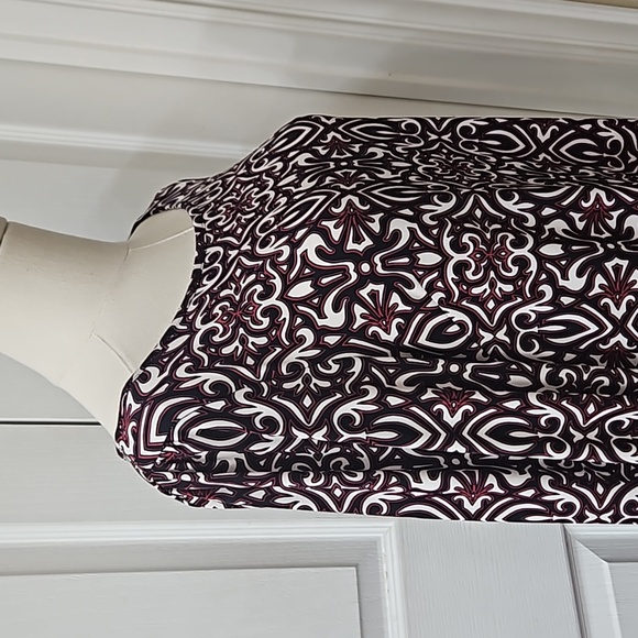 Laundry by Shelli Segal Red and Black Geometric Print Mini Dress Size 6 - Picture 5 of 12